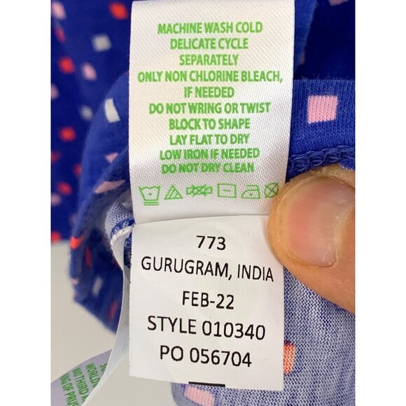 Lilly Pulitzer Kalama Off Shoulder Smock Dress Blue S RDD10673 Resort Vacay - Picture 5 of 10